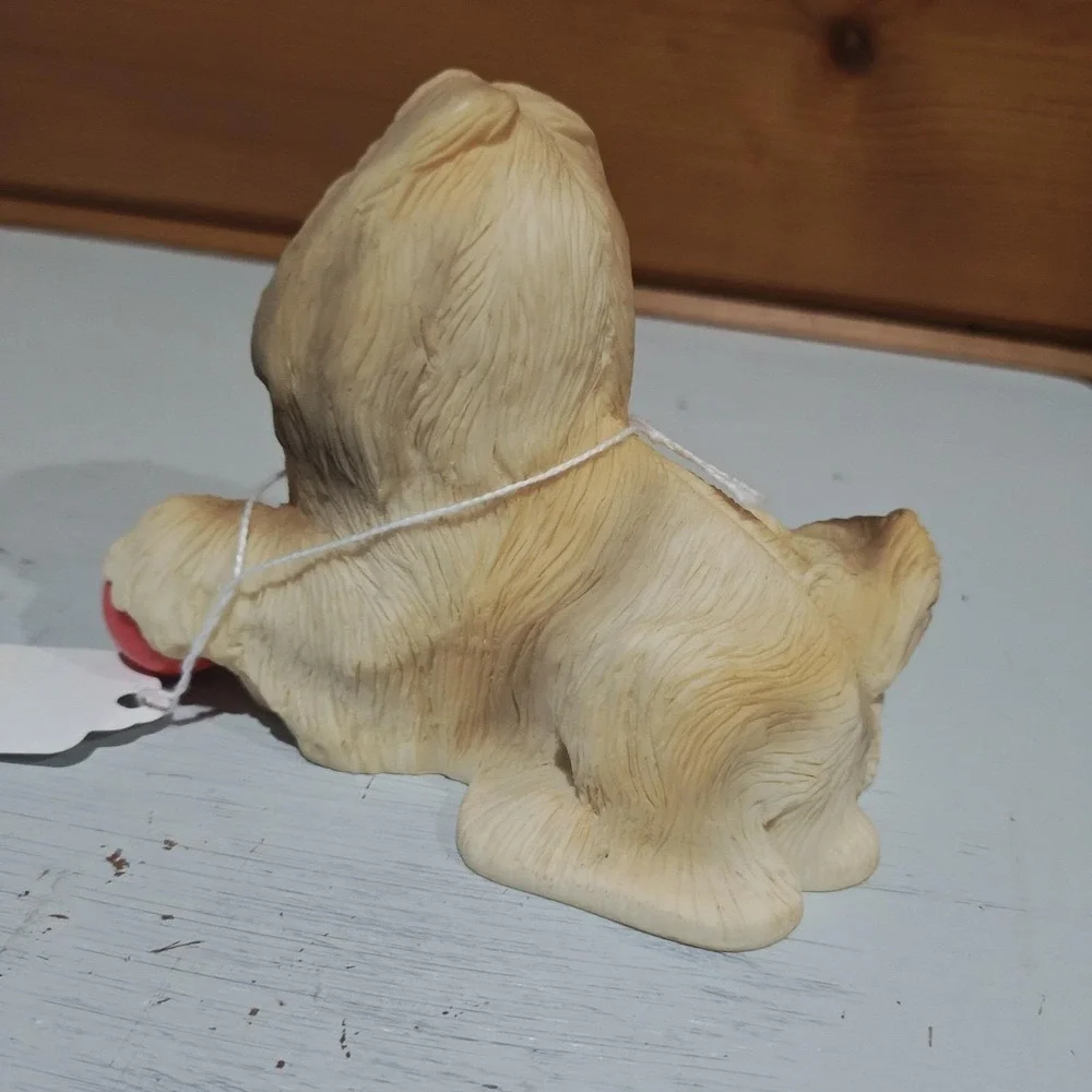 Vintage 1998 Stone Critters Shih-Tzu Dog Puppy 4